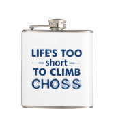 Het leven is te kort om te kiezen heupfles (Voorkant)