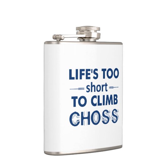 Het leven is te kort om te kiezen heupfles (Rechts)