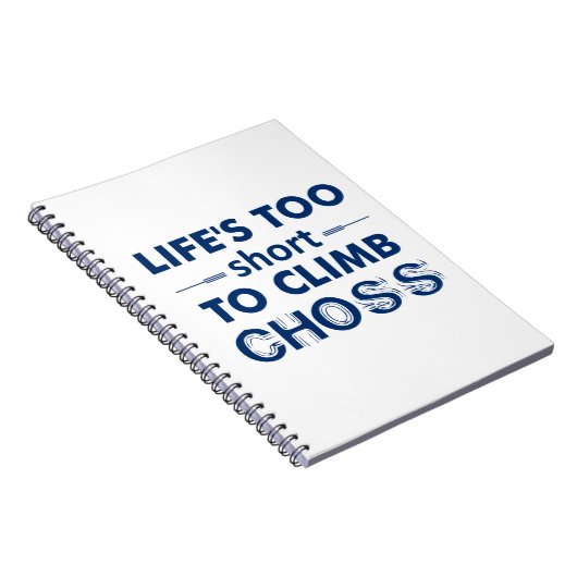 Het leven is te kort om te kiezen notitieboek (Rechterzijde)