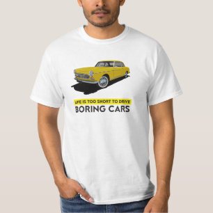 Het leven is te kort om te rijden - Peugeot 404 - T-shirt