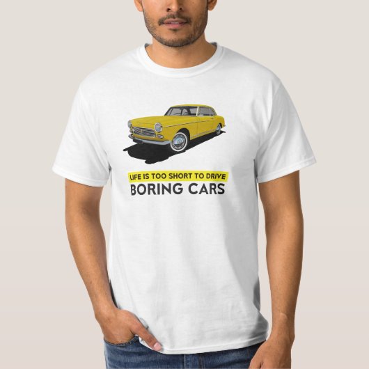 Het leven is te kort om te rijden - Pug 404 T-shirt (Voorkant)