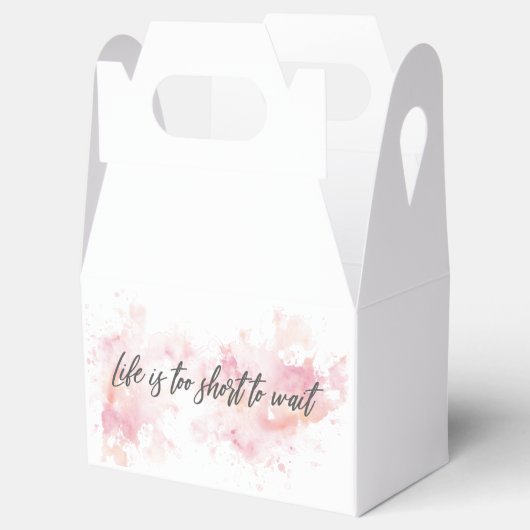 Het leven is te kort om te wachten bedankdoosjes (Geopend)