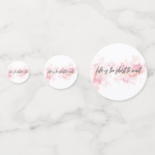 Het leven is te kort om te wachten confetti (Voorkanten)