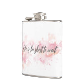 Het leven is te kort om te wachten heupfles (Links)