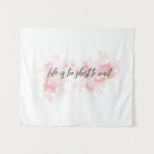 "Het leven is te kort om te wachten" – Motivatie c Wandkleed (Voorkant (horizontaal))