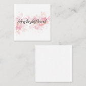 Het leven is te kort om te wachten notitiekaartje (Voorkant / Achterkant)