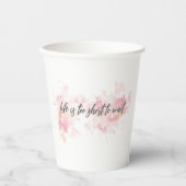 Het leven is te kort om te wachten papieren bekers (Voorkant)