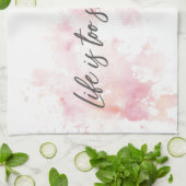 Het leven is te kort om te wachten theedoek (Gevouwen)