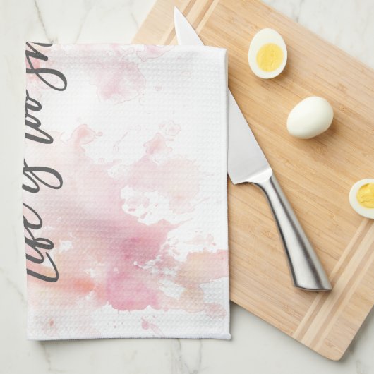 Het leven is te kort om te wachten theedoek (Quarter Fold)