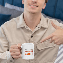 Het leven is te kort om USB Safely Funny Humor te  Tweekleurige Koffiemok