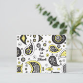 "Het leven is te kort" Paisley Typography Briefkaart (Staand voorkant)