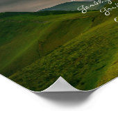 Het leven is te kort ~ Rolling Hills Mountain Poem Poster (Hoek)