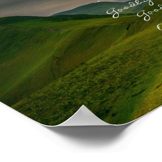 Het leven is te kort ~ Rolling Hills Mountain Poem Poster (Hoek)