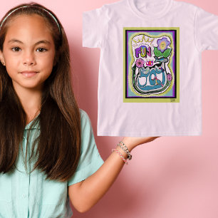 Het leven is te kort, veel plezier! Whimsical Joy T-shirt