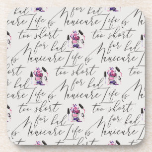 Het leven is te kort voor een slecht beheerspatroo bier onderzetter