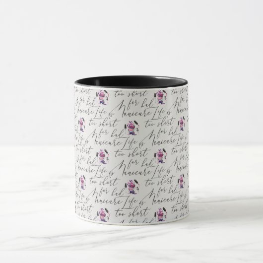 Het leven is te kort voor een slecht beheerspatroo mok (Midden)