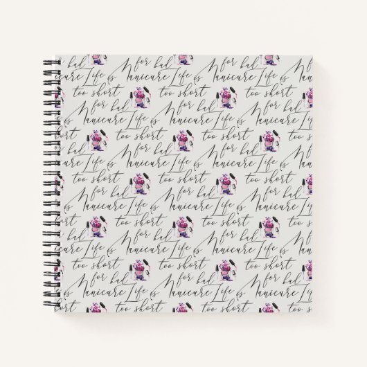 Het leven is te kort voor een slecht beheerspatroo notitieboek (Voorkant)