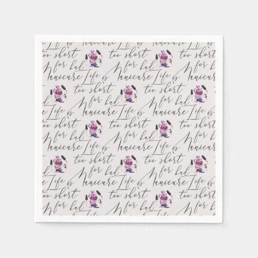 Het leven is te kort voor een slecht beheerspatroo servet (Voorkant)