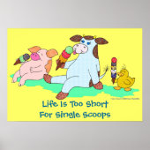 Het leven is te kort voor enkele schelpen poster (Voorkant)