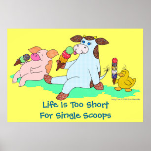 Het leven is te kort voor enkele schelpen poster