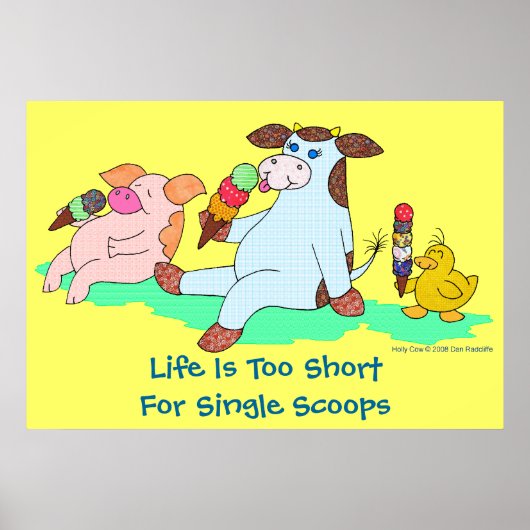 Het leven is te kort voor enkele schelpen poster (Voorkant)