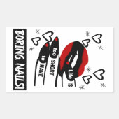 Het leven is te kort voor het hebben van vlekjes rechthoekige sticker (Voorkant)