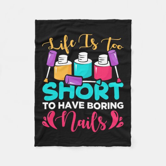 Het leven is te kort voor het kotsen van spijkers fleece deken (Voorkant)