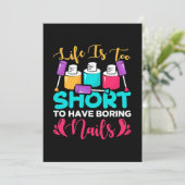 Het Leven Is Te Kort Voor Saaie Nagels Kaart (Staand voorkant)