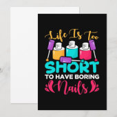 Het Leven Is Te Kort Voor Saaie Nagels Kaart (Voorkant / Achterkant)