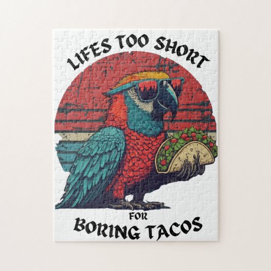 Het leven is te kort voor saaie taco's Game Legpuzzel (Verticaal)