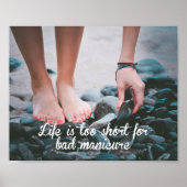 Het leven is te kort voor slechte manicure, nagels poster (Voorkant)