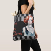 Het leven is te kort zwart en grijs tote bag (Dichtbij)