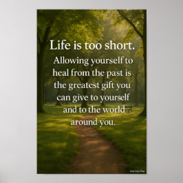 Het leven is te korte muurkunst poster