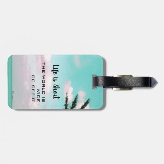 Het leven is Tropisch korte Inspirerend reis Bagagelabel (Achterkant horizontaal)