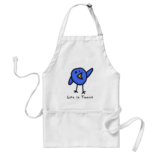 "Het leven is tweet" Apron Standaard Schort (Voorkant)