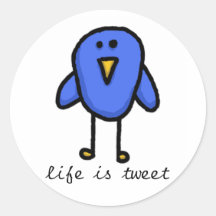 "Het leven is tweet" sticker