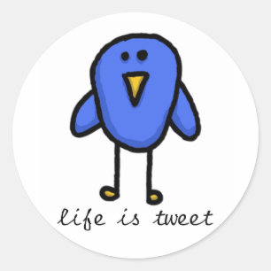 " het leven is tweet " - sticker