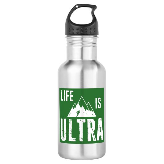 Het leven is ultra-actief waterfles  (Voorkant)