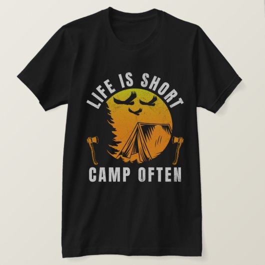 Het leven is vaak kort t-shirt (Design voorkant)
