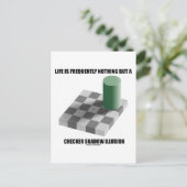 Het leven is vaak niets anders dan een schaduw briefkaart (Staand voorkant)