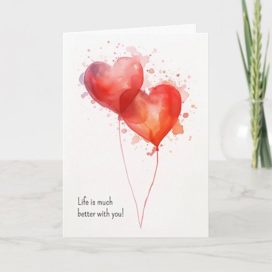 Het leven is veel beter met jou kaart (Voorkant)