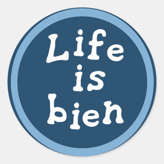 Het leven is vervloekt ronde sticker (Voorkant)