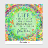 Het leven is verwarrend Boho  Groene Inspirivity Sticker (Vel)