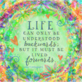 Het leven is verwarrend Boho  Groene Inspirivity Sticker (Voorkant)