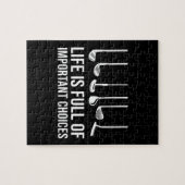 Het leven is vol belangrijke keuzen met een Golfke Legpuzzel (Horizontaal)