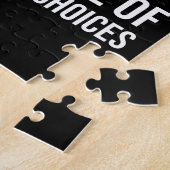 Het leven is vol belangrijke keuzen met een Golfke Legpuzzel (Zijkant)