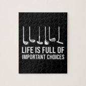 Het leven is vol belangrijke keuzen met een Golfke Legpuzzel (Verticaal)