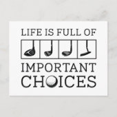 Het leven is vol belangrijke keuzes briefkaart (Voorkant)