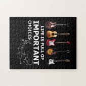 Het leven is vol belangrijke keuzes Funny Guitar Legpuzzel (Horizontaal)