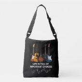 Het leven is vol belangrijke keuzes Guitar Lover Crossbody Tas (Voorkant)